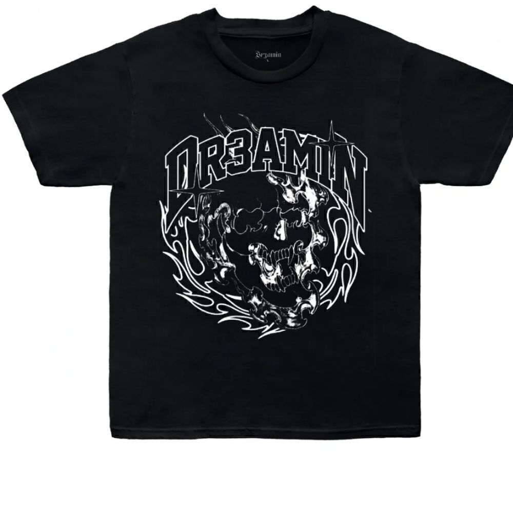 1796 New BLACK SKULL TEE Size Large